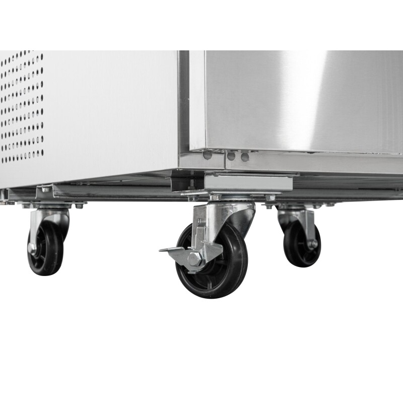 27 in. One-Door Commercial Undercounter Freezer in Stainless Steel with Casters, ETL Listed KMUCF1DSS