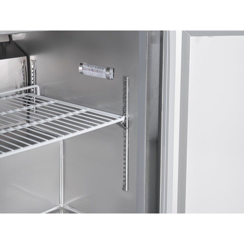 48 in. Two-Door Commercial Undercounter Freezer in Stainless Steel with Casters, ETL Listed KMUCF2DSS