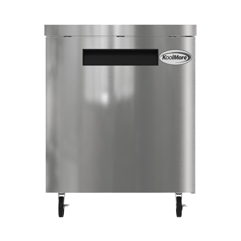 27 in. One Door Commercial Undercounter Refrigerator 5 cu. ft. in Stainless-Steel KMUCR1DSS