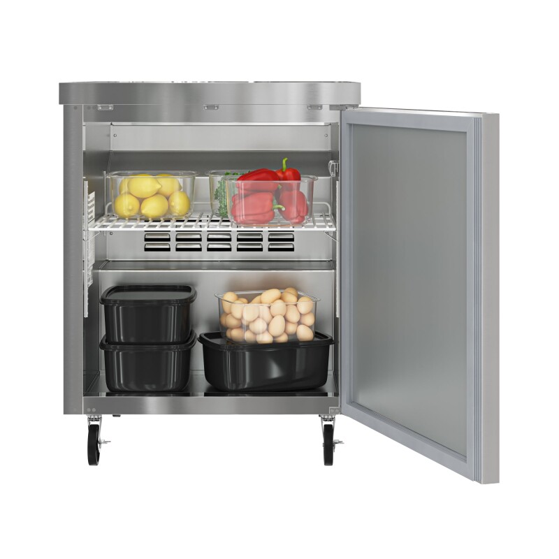 27 in. One Door Commercial Undercounter Refrigerator 5 cu. ft. in Stainless-Steel KMUCR1DSS, product image 2 of 9