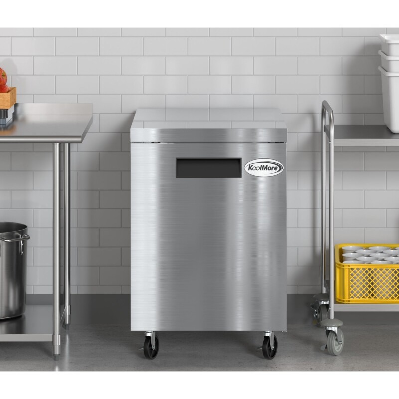 27 in. One Door Commercial Undercounter Refrigerator 5 cu. ft. in Stainless-Steel KMUCR1DSS, product image 4 of 9