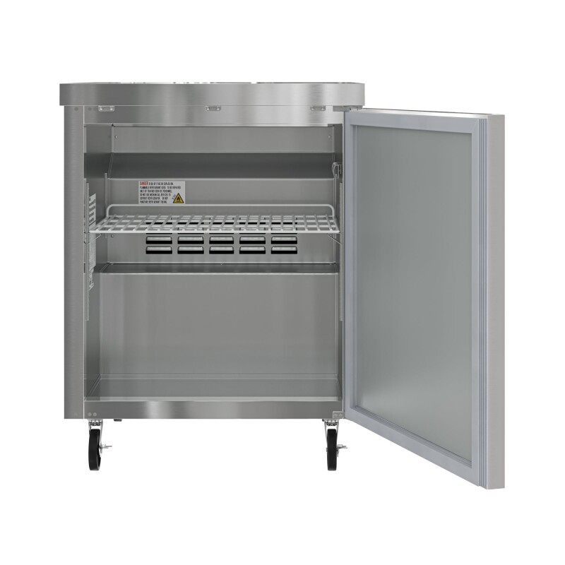 27 in. One Door Commercial Undercounter Refrigerator 5 cu. ft. in Stainless-Steel KMUCR1DSS, product image 6 of 9