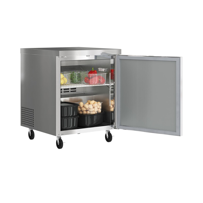 27 in. One Door Commercial Undercounter Refrigerator 5 cu. ft. in Stainless-Steel KMUCR1DSS, product image 7 of 9