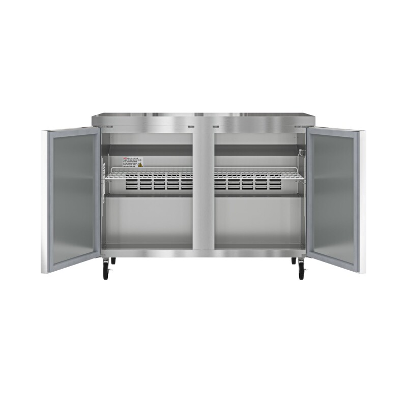 48 in. Two Door Commercial Undercounter Refrigerator in Stainless-Steel 11 cu. ft KMUCR2DSS, product image 7 of 9