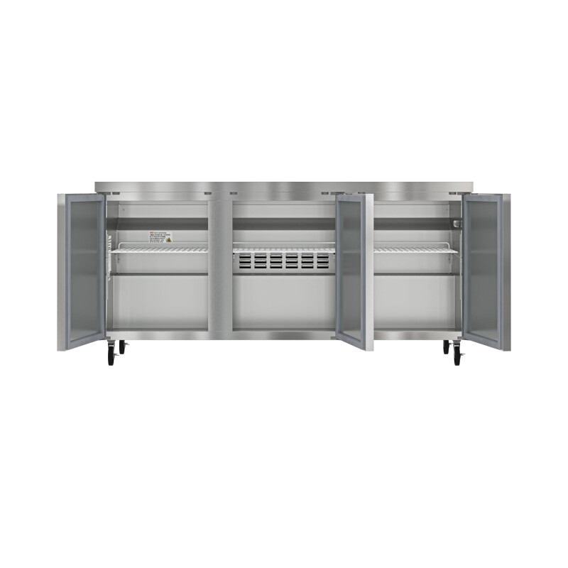 72 in. Three Door Commercial Undercounter Refrigerator 18 cu. ft KMUCR3DSS, product image 7 of 8