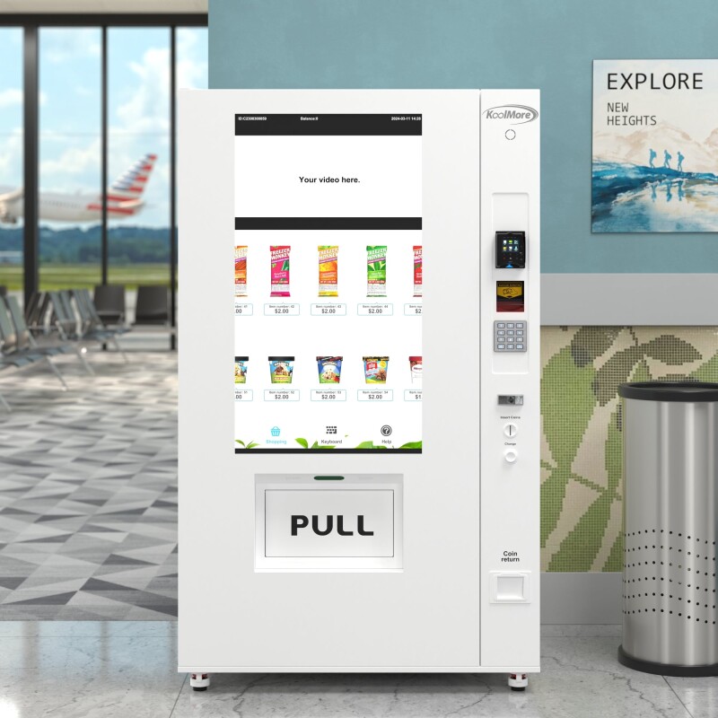 45 in. Commercial Freezer Ice Cream Vending Machine with 44 Slots, Ample 49 in. Touch Display, Bill and Coin Acceptor, Credit Card Reader in White KMVMFWT36BCR, product image 4 of 13
