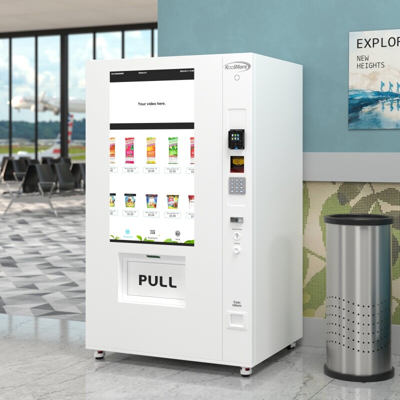 45 in. Commercial Freezer Ice Cream Vending Machine with 44 Slots, Ample 49 in. Touch Display, Bill and Coin Acceptor, Credit Card Reader in White KMVMFWT36BCR, product image 5 of 13