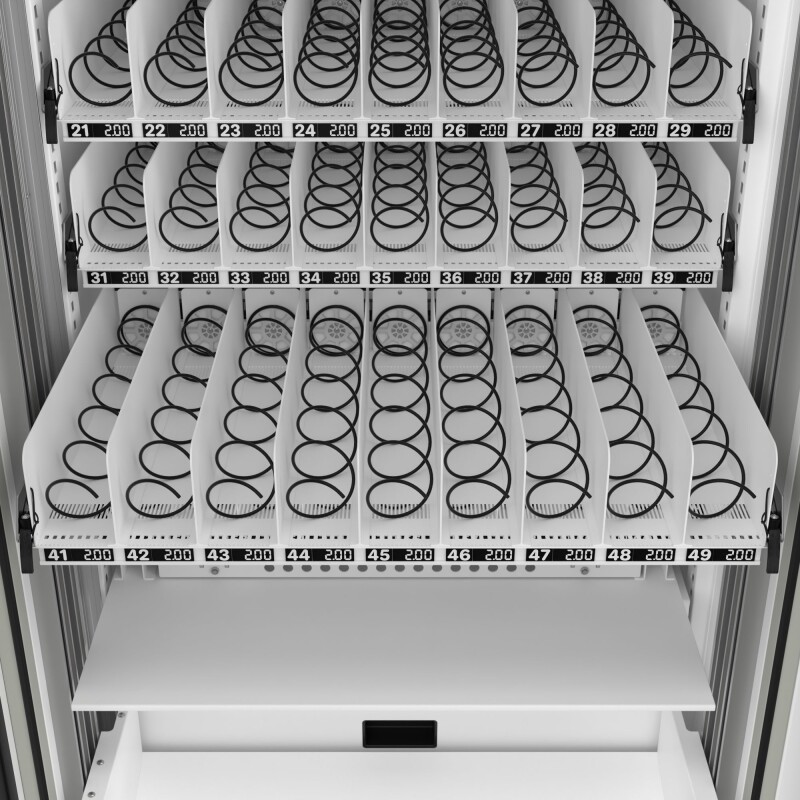 45 in. Commercial Freezer Ice Cream Vending Machine with 44 Slots, Ample 49 in. Touch Display, Bill and Coin Acceptor, Credit Card Reader in White KMVMFWT36BCR, product image 8 of 13