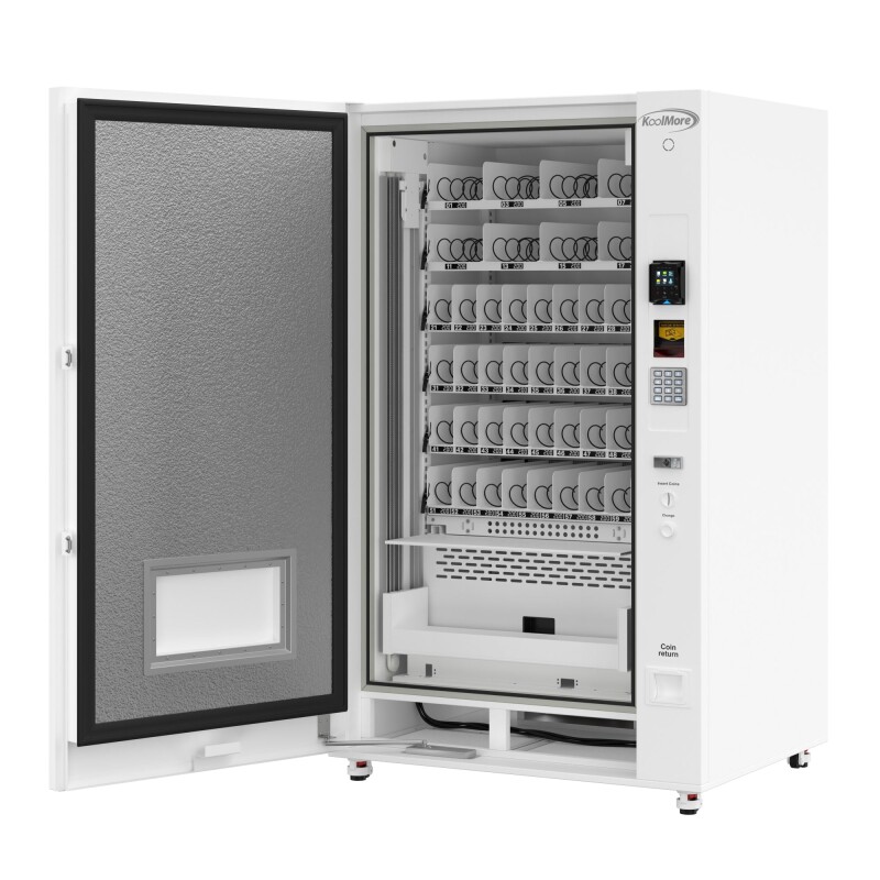 45 in. Commercial Freezer Ice Cream Vending Machine with 44 Slots, Ample 49 in. Touch Display, Bill and Coin Acceptor, Credit Card Reader in White KMVMFWT36BCR, product image 11 of 13