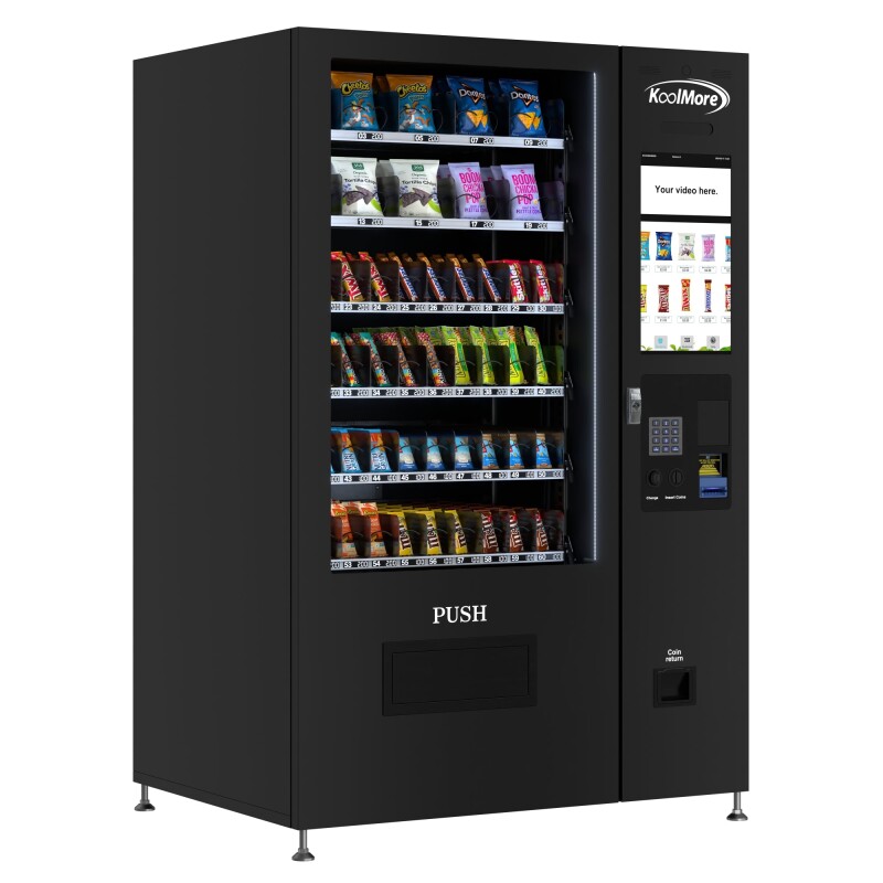 50 in. 60-Slot Snack Vending Machine with 22-inch Touch Screen in Black, Non-Refrigerated. - Wrap KMVMNT50B, product image 2 of 17