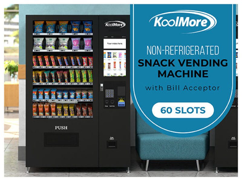 50 in. 60-Slot Snack Vending Machine with 22-inch Touch Screen in Black, Non-Refrigerated. - Wrap KMVMNT50B, product image 5 of 17