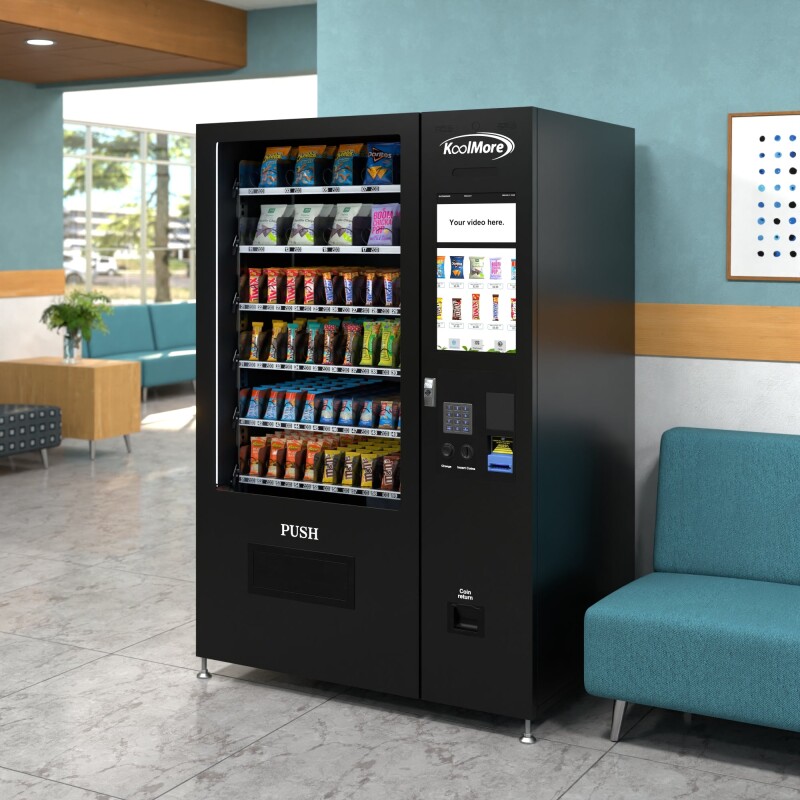 50 in. 60-Slot Snack Vending Machine with 22-inch Touch Screen in Black, Non-Refrigerated. - Wrap KMVMNT50B, product image 8 of 17
