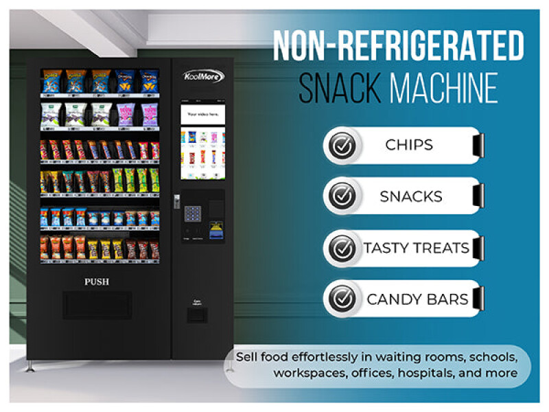 50 in. 60-Slot Snack Vending Machine with 22-inch Touch Screen in Black, Non-Refrigerated. - Wrap KMVMNT50B, product image 10 of 17