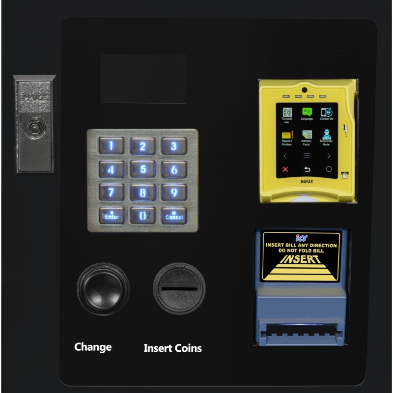 50 in. 60-Slot Snack Vending Machine with 22-inch Touch Screen, Credit Card Reader, Bill and Coin Acceptor in Black, Non-Refrigerated KMVMNT50BCR, product image 11 of 16