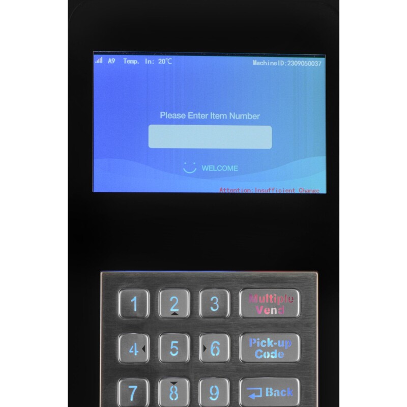 Refrigerated Snack and Drink Vending Machine with 36 Slots Featuring a Credit Card Reader and Coin/Bill Acceptor in Black KMVMR30BCR, product image 12 of 14