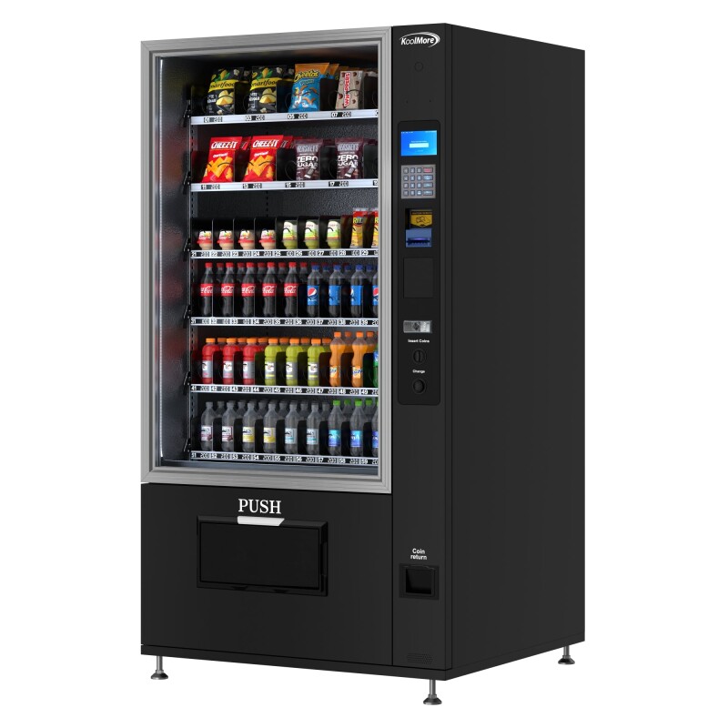 Refrigerated Snack and Drink Vending Machine with 60 Slots in Black KMVMR40B, product image 4 of 12