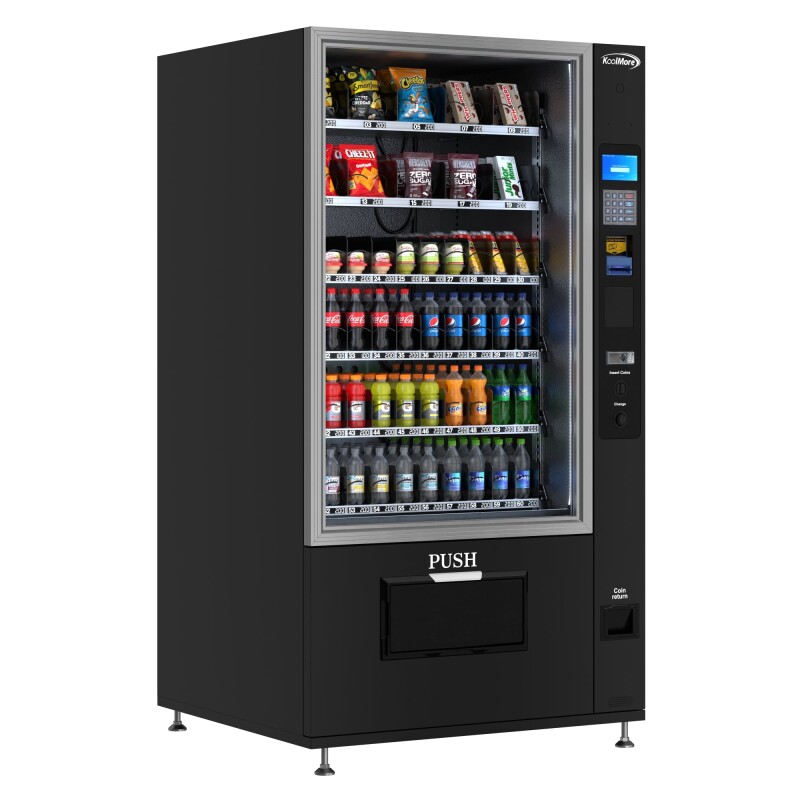 Refrigerated Snack and Drink Vending Machine with 60 Slots and Coin/Bill Acceptor in Black KMVMR40BC, product image 2 of 13