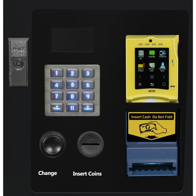 Refrigerated Snack and Drink Vending Machine with 60 Slots and 22 Inch Touch Screen with CC Reader and Coin/Bill Acceptor in Black KMVMRT50BCR, product image 8 of 14