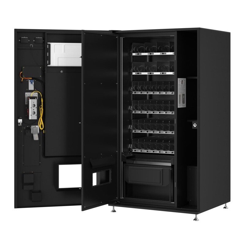 41 in. Refrigerated Snack Vending Machine with 48 Slots and Ample 49 in. Touch Display, Bill and Coin Acceptor, Credit Card Reader, Wifi, and 4G Connectivity in Black KMVMRWT48BCR, product image 8 of 13