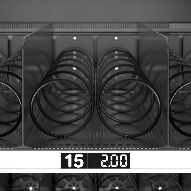 41 in. Refrigerated Snack Vending Machine with 48 Slots and Ample 49 in. Touch Display, Bill and Coin Acceptor, Credit Card Reader, Wifi, and 4G Connectivity in Black KMVMRWT48BCR, product image 9 of 13