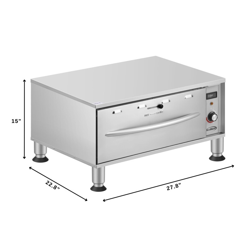 One-Drawer Commercial Free Standing Warming Drawer in Stainless-Steel, UL and NSF Listed KMWDM1, product image 4 of 10