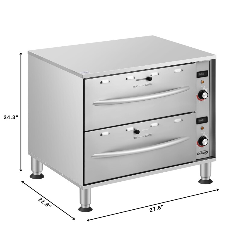 Two-Drawer Commercial Free Standing Warming Drawers in Stainless-Steel KMWDM2, product image 4 of 13