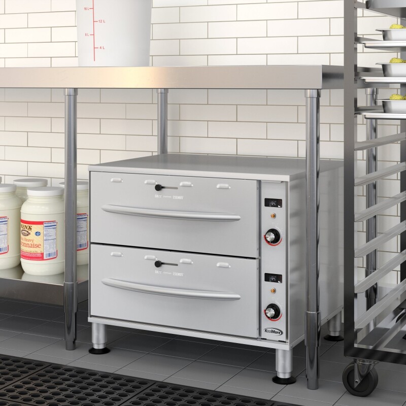 Two-Drawer Commercial Free Standing Warming Drawers in Stainless-Steel KMWDM2, product image 6 of 13