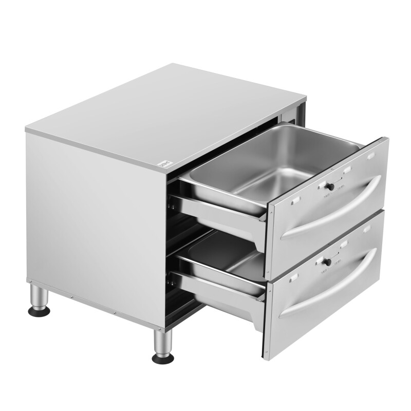 Two-Drawer Commercial Free Standing Warming Drawers in Stainless-Steel KMWDM2, product image 8 of 13