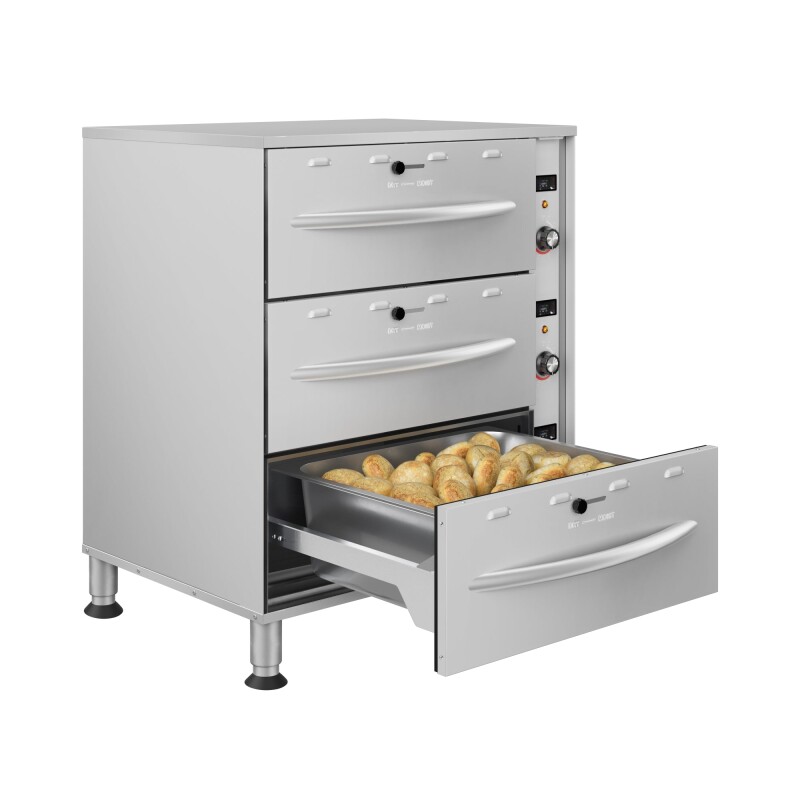 Three-Drawer Commercial Free Standing Warming Drawer in Stainless-Steel KMWDM3, product image 3 of 12