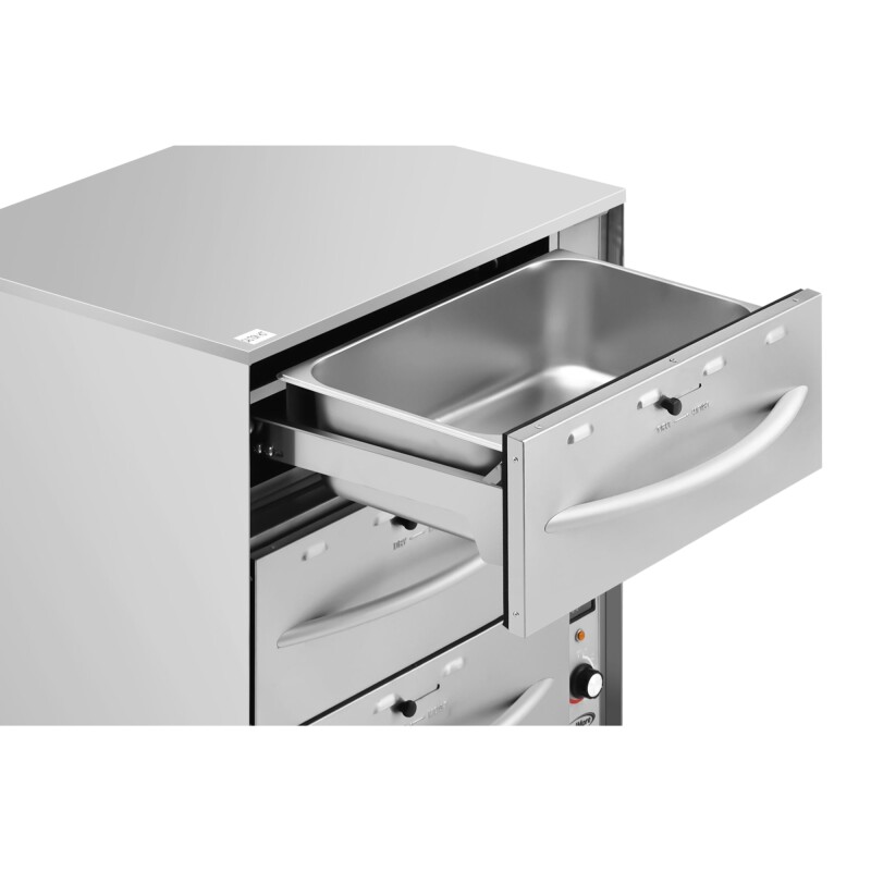 Three-Drawer Commercial Free Standing Warming Drawer in Stainless-Steel KMWDM3, product image 7 of 12