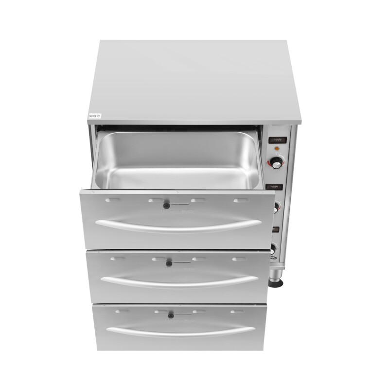 Three-Drawer Commercial Free Standing Warming Drawer in Stainless-Steel KMWDM3, product image 9 of 12