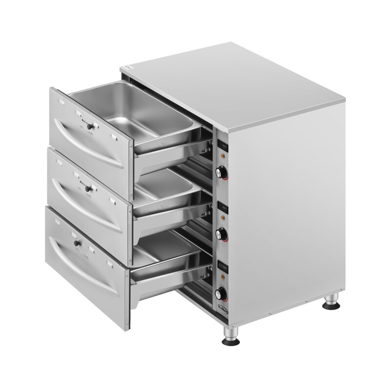 Three-Drawer Commercial Free Standing Warming Drawer in Stainless-Steel KMWDM3, product image 10 of 12