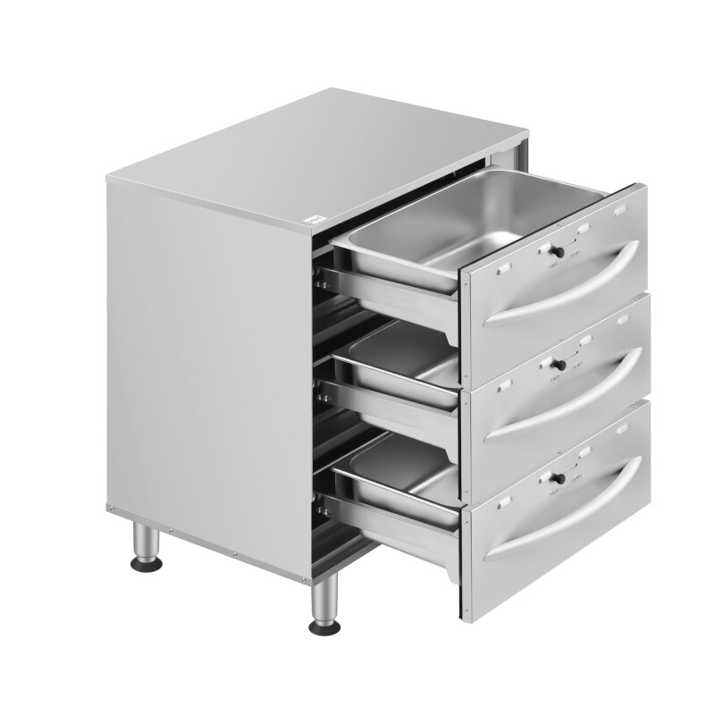 Three-Drawer Commercial Free Standing Warming Drawer in Stainless-Steel KMWDM3, product image 11 of 12