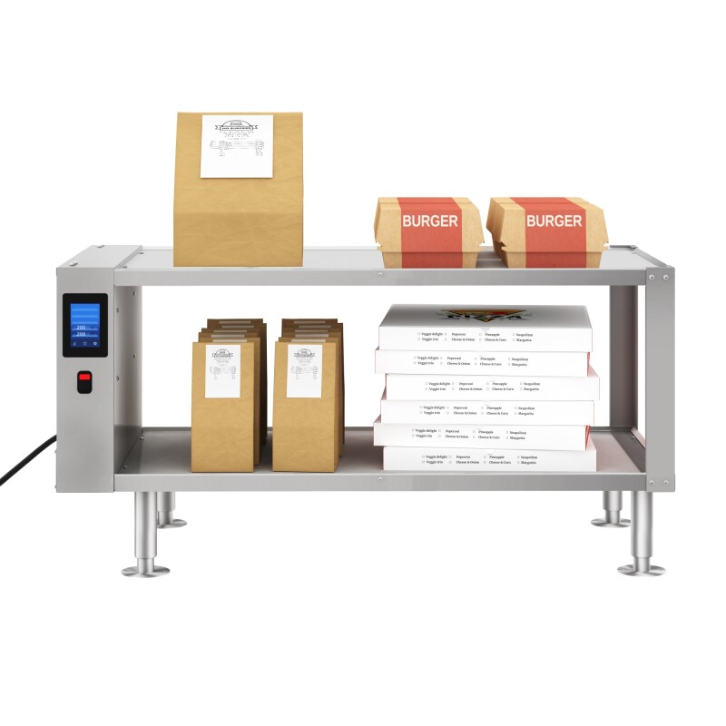 Two-Shelve Commercial Take Out Warmer Cabinet with Touch Screen in Stainless-Steel, UL and NSF Listed KMWSCT2
