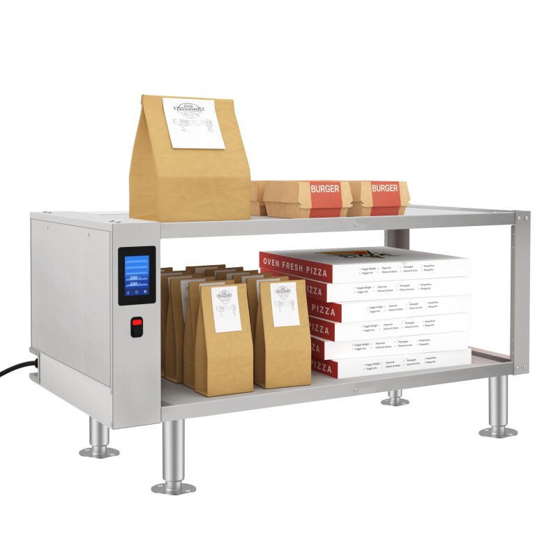 Two-Shelve Commercial Take Out Warmer Cabinet with Touch Screen in Stainless-Steel, UL and NSF Listed KMWSCT2, product image 2 of 11