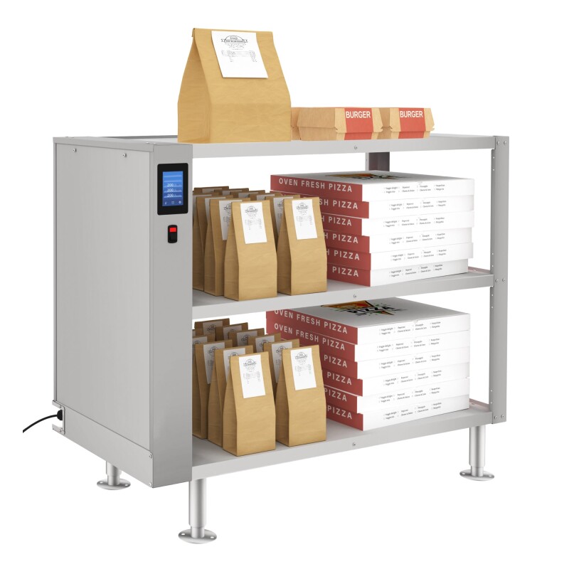Three-Shelve Commercial Take Out Warmer Cabinet with Touch Screen in Stainless-Steel, UL and NSF Listed KMWSCT3, product image 2 of 12