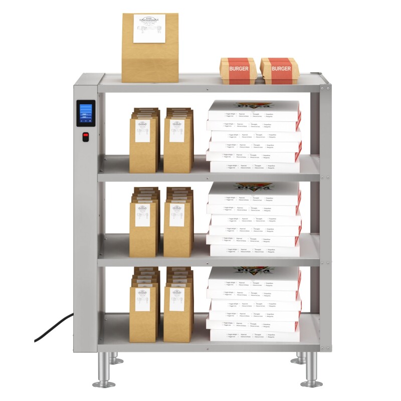 Four-Shelve Commercial Take Out Warmer Cabinet with Touch Screen in Stainless-Steel, UL and NSF Listed KMWSCT4