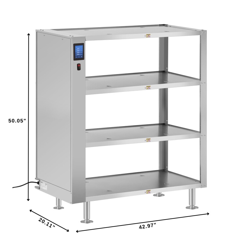 Four-Shelve Commercial Take Out Warmer Cabinet with Touch Screen in Stainless-Steel, UL and NSF Listed KMWSCT4, product image 3 of 9