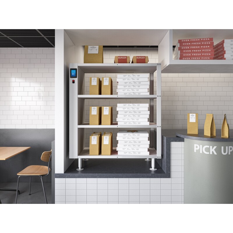 Four-Shelve Commercial Take Out Warmer Cabinet with Touch Screen in Stainless-Steel, UL and NSF Listed KMWSCT4, product image 4 of 9