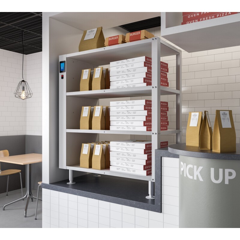 Four-Shelve Commercial Take Out Warmer Cabinet with Touch Screen in Stainless-Steel, UL and NSF Listed KMWSCT4, product image 5 of 9