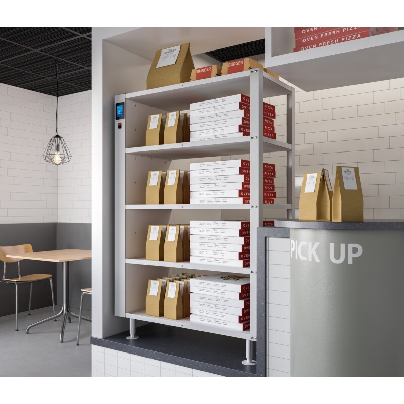 Five-Shelve Commercial Take Out Warmer Cabinet with Touch Screen in Stainless-Steel, UL and NSF Listed KMWSCT5, product image 5 of 11