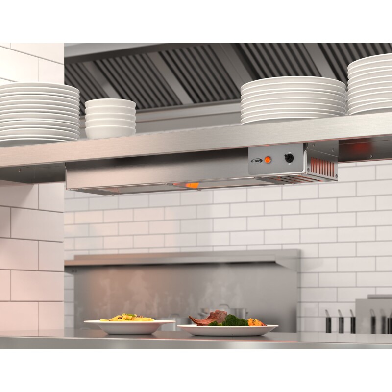 24 in. High Wattage Commercial Food Strip Warmer with Toggle Controls and Cord - 120V, 500W, UL Listed in Stainless-Steel KMWSTRIP24, product image 3 of 10