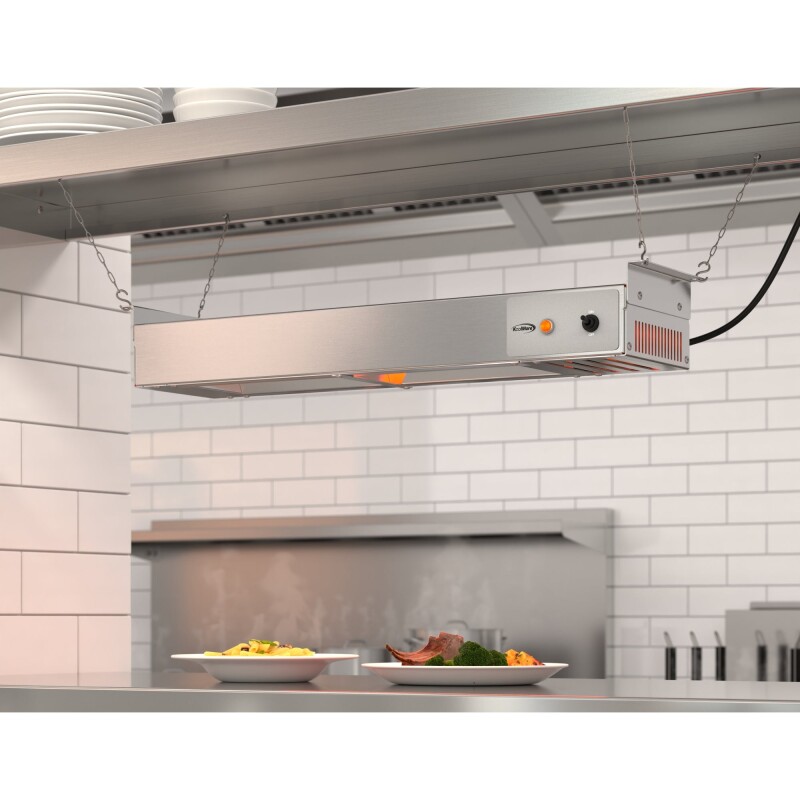 24 in. High Wattage Commercial Food Strip Warmer with Toggle Controls and Cord - 120V, 500W, UL Listed in Stainless-Steel KMWSTRIP24, product image 4 of 10