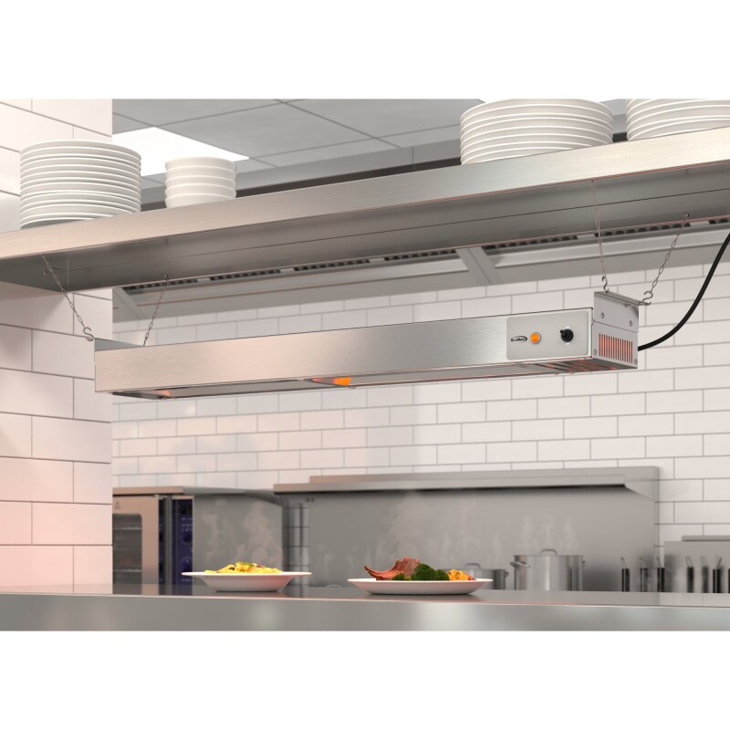 36 in. High Wattage Commercial Food Strip Warmer with Toggle Controls and Cord - 120V, 850W, UL Listed in Stainless-Steel KMWSTRIP36, product image 4 of 10