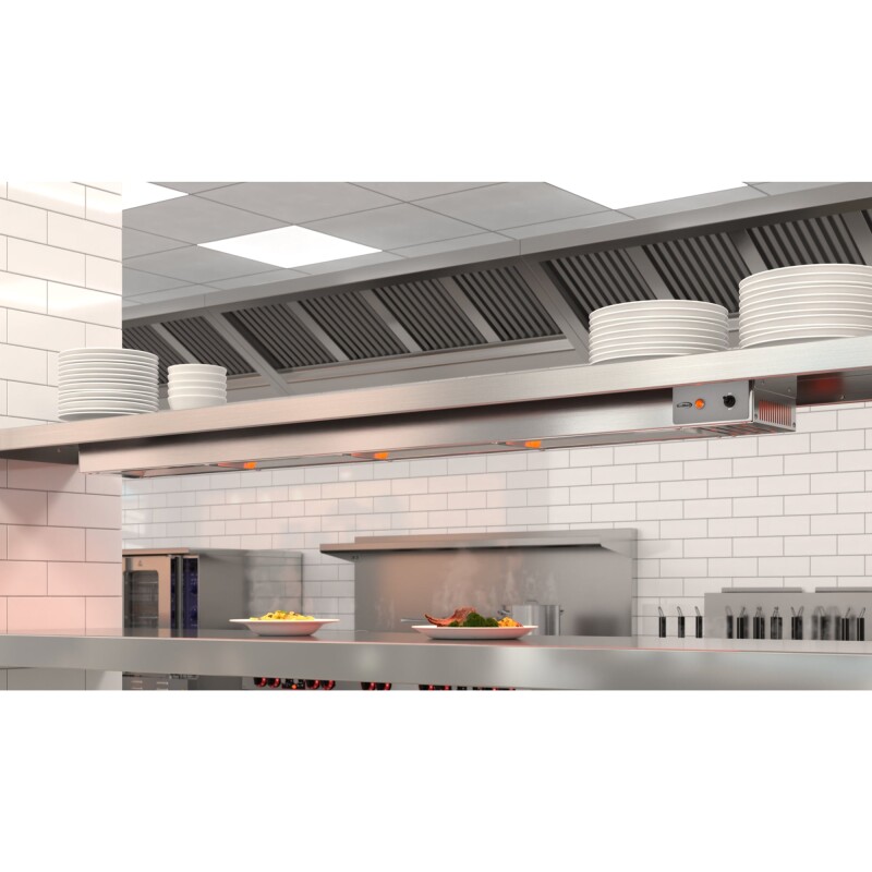 60 in. High Wattage Commercial Food Strip Warmer with Toggle Controls and Cord - 120V, 1550W, UL Listed in Stainless-Steel KMWSTRIP60, product image 3 of 10