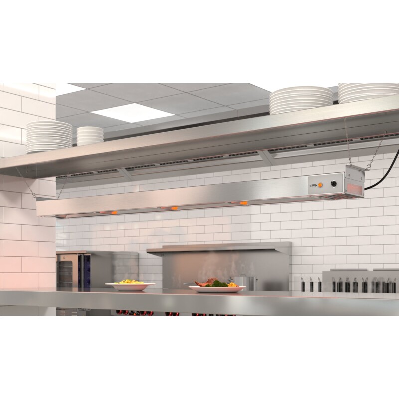 60 in. High Wattage Commercial Food Strip Warmer with Toggle Controls and Cord - 120V, 1550W, UL Listed in Stainless-Steel KMWSTRIP60, product image 4 of 10