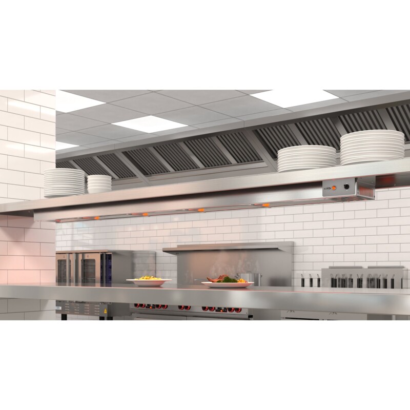 72 in. High Wattage Commercial Food Strip Warmer with Toggle Controls and Cord - 120V, 1725W, UL Listed in Stainless-Steel KMWSTRIP72, product image 3 of 10