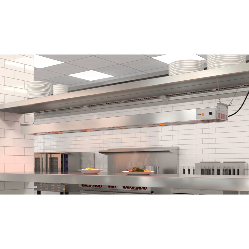 72 in. High Wattage Commercial Food Strip Warmer with Toggle Controls and Cord - 120V, 1725W, UL Listed in Stainless-Steel KMWSTRIP72, product image 4 of 10