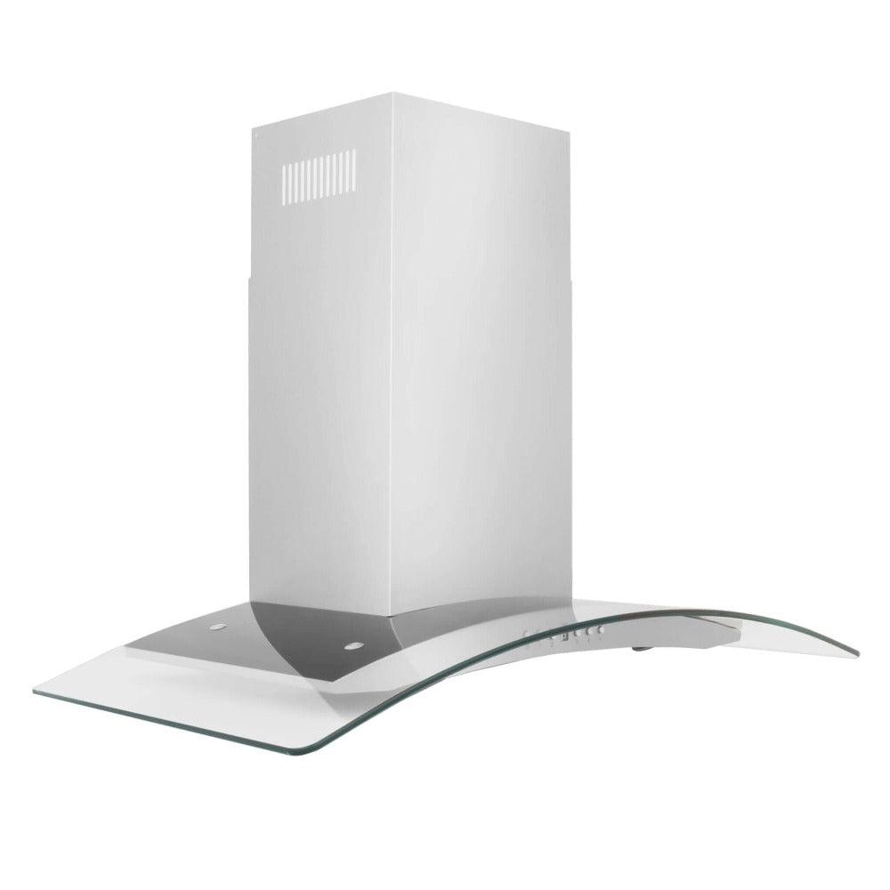 30 In. Convertible Vent Wall Mount Range Hood In Stainless Steel And Glass KN430