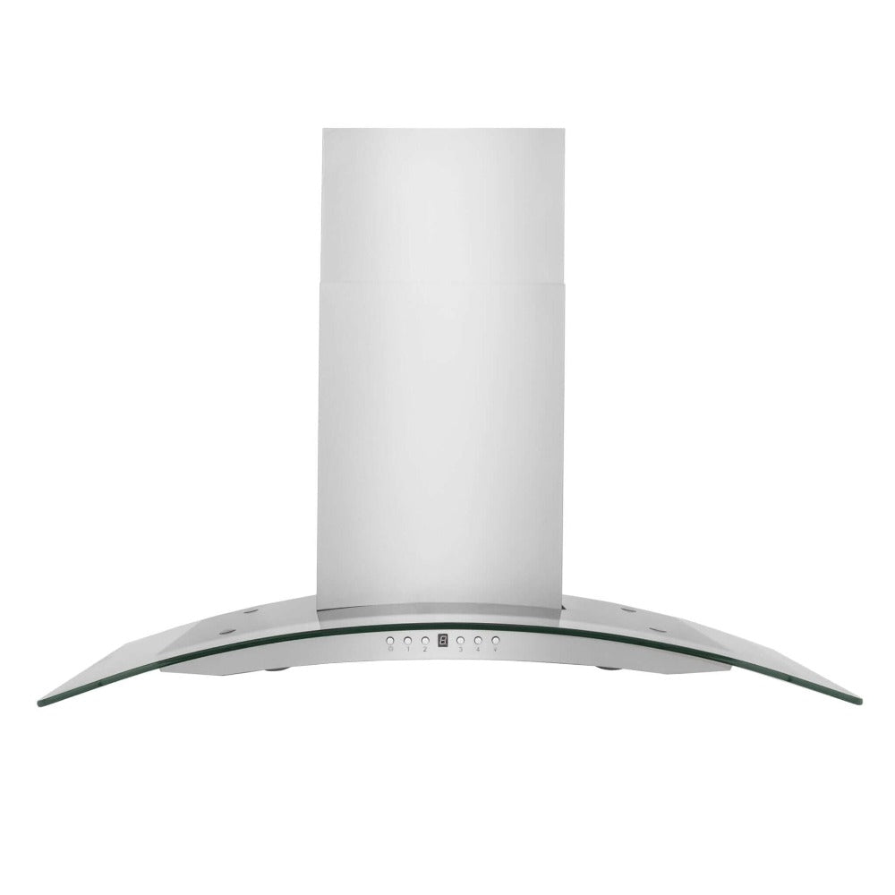 30 In. Convertible Vent Wall Mount Range Hood In Stainless Steel And Glass KN430